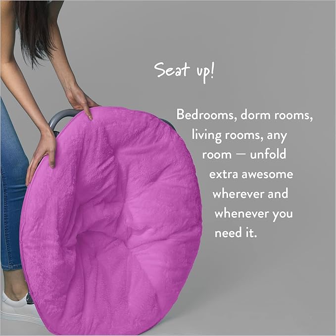 Urban Lifestyle Faux Fur Saucer Chair Pink