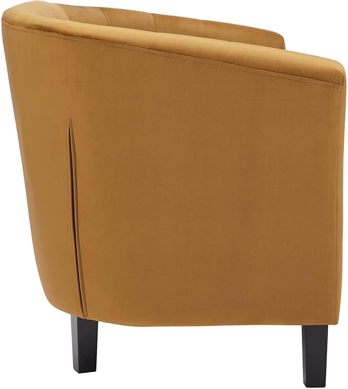 Modway Prospect Channel Tufted Performance Velvet Modern Loveseat Cognac
