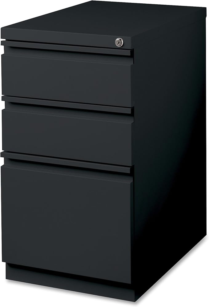 Lorell LLR49521 Mobile File Pedestal Black