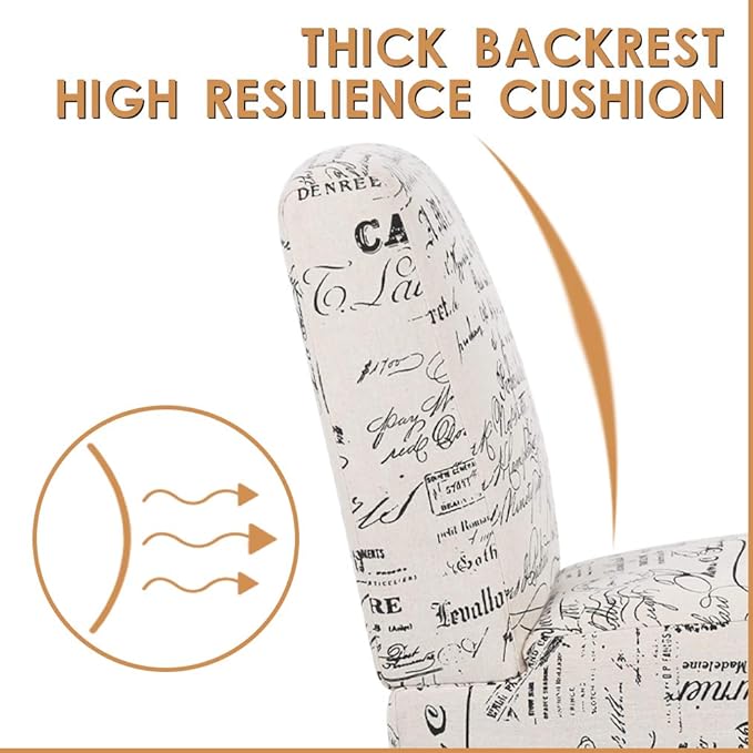 Modern Fabric Living Room Chairs with Solid Wood Legs Home Furniture (1 White)