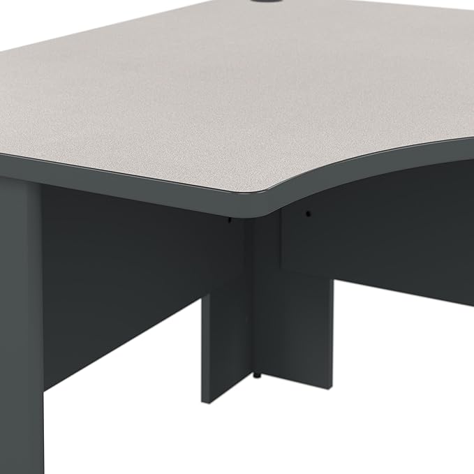 Bush Business Furniture Series A 48W Corner Desk in Slate and White Spectrum