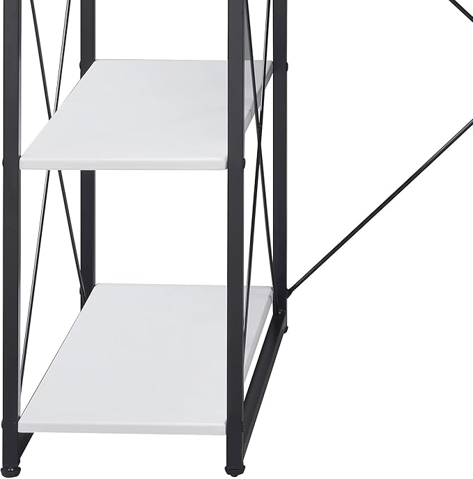 Penau All Purpose White Finish Writing Desk with Spacious Storage Modern Design Durable Materials Ideal for Home and Office