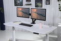 ApexDesk K Series 71 Height Adjustable Standing Desk with Memory Controller with Dual Motor for Home and Office White Curved Top