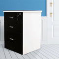 Mobile File Cabinets - Desktop Storage Box with Drawers - Wooden Nightstand Office Document Cabinet Storage Cabinet 3 Drawers and 5 Wheels (Size : B)