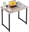 PayLessHere | 32 Inch Computer Desk | Nature | Office Desk with Metal Frame Adjustable Feet | Water-Resistant Scratchproof Surface | Sturdy Writing Table for Home Office or Study | Pack of 1