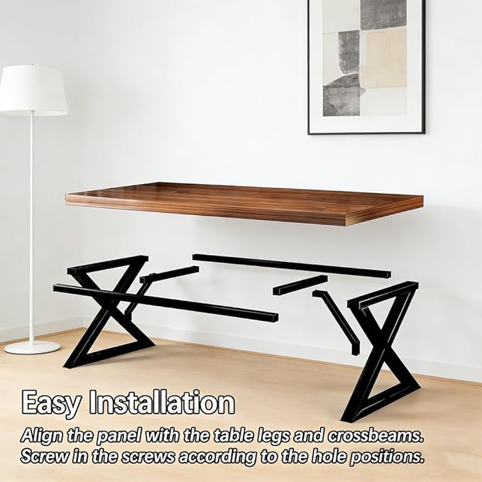 Large Desk Modern Office Table Executive Office Desk Farmhouse Writing Work Desk Computer Desk for Office Space&ampHome Walnut Wood Color47.2inch
