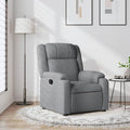 Fabic Recliner Sofa Chair for Adult Home Theater Sleeper Seating Single Sofa Home Theater Seating Comfy Living Room Single Sofa Chair Light Gray Fabric-29