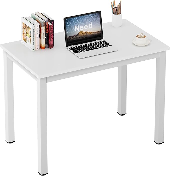 Need Small Table - 31.5 Inch Study Desk for Narrow SpacesSturdy and Heavy Duty Study Workstation for Laptop-Easy Assembly Homework Desks AC3DW8040