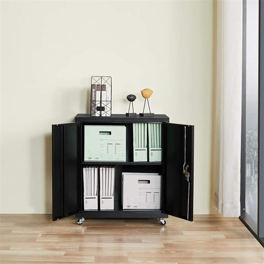 1 Shelf Metal Filing Cabinet Storage File Cabinet with Lock for Home and Office