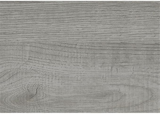 Pemberly Row Computer Desk 48 L Grey Wood-Look Laminate Metal Base with Hutch Storage Shelf Contemporary Design for Home Office or Bedroom