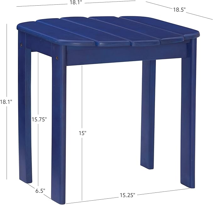 Linon Jayde Blue Adirondack Outdoor Accent Table