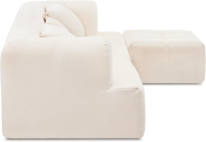 ONBRILL 97” Modular Sectional Sofa with Deep Seat Cloud Sectional Couch with L-Shape ChaiseChenille Upholstered Couches for Living Room Bedroom ApartmentsNo Assembly Required