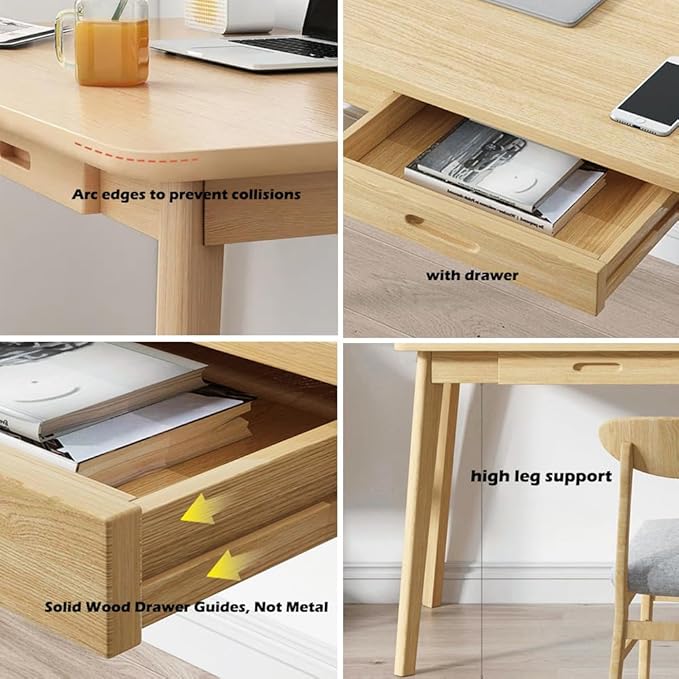 Minimalist Computer Desk with Drawer 31/39/47inch Office Desk Computer Table Study Writing Desk Workstation for Home Office (39 * 21inches)