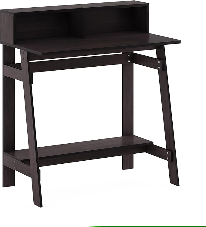 Furinno Simplistic A Frame Computer Desk Dark Walnut