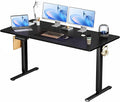 Simple Deluxe Adjustable Height Stand up Desk Electric Adjustable Height Standing Desk Sit to Stand Up Desks with Splice Board 24x63 Inches Memory Computer Home Office Desks Black