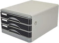 Desktop Three-Tier Metal File Cabinet with Locking Low Cabinet Drawer Type Data Cabinet Storage Cabinet Storage Tin Small Cabinet
