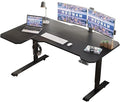 Gaming Electric Standing Desk L Shaped with Privacy Screen 59 Inch PC Computer DeskLarge Surface for Monitors
