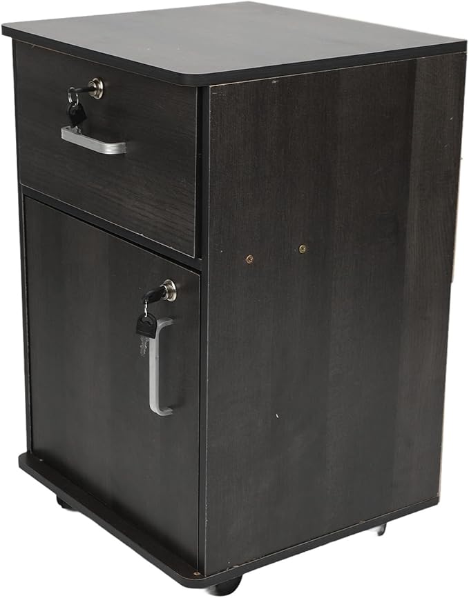 HURRISE High Strength Artificial Board Mobile File Cabinet with Locks Multiple Drawers Sturdy Under Desk Rolling File Cabinet with Wheels for Home Office Tidy Storage with Multilayer
