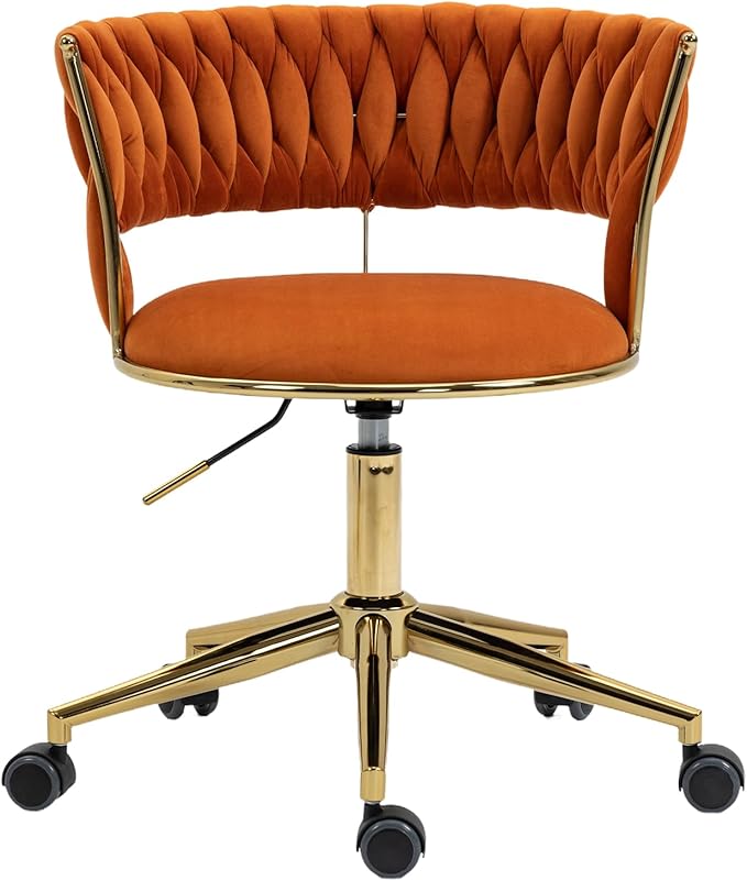 Home Office Desk Chair Vanity Chair Modern Adjustable Home Computer Executive Chair Swivel Task Chair for Small Space Living Room Make-up Studying