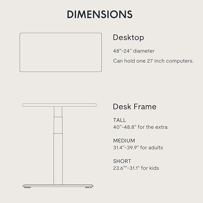 FLEXISPOT E6 Pro Oval Leg Dual Motor 3 Stages Bamboo Whole-Piece Electric Standing Desk 48x24 Inch Board Height Adjustable Electric Sit Stand Up Desk (Black Frame + Bamboo Whole-Piece Desktop)