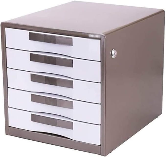 Filing Cabinet A4 Data Organizer Metal Case + Hard Plastic Drawer Filing Organizer