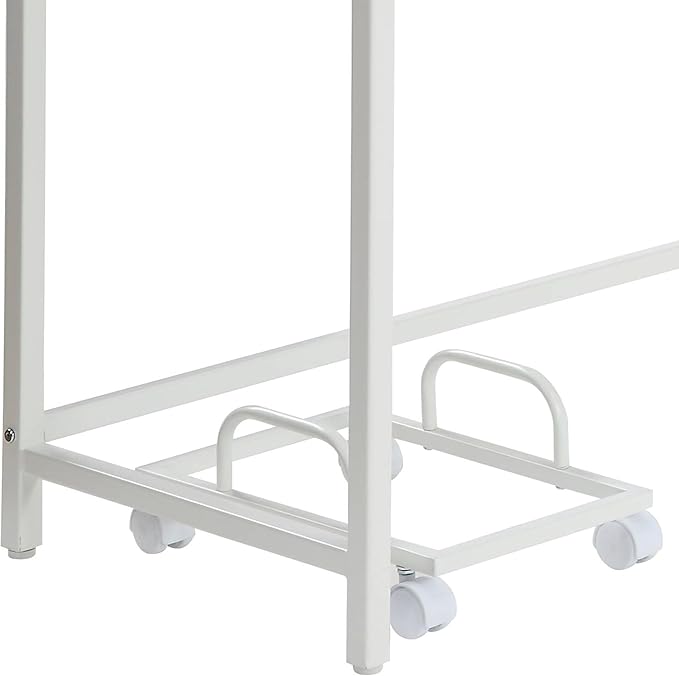 Modern L-Shaped Corner Desk - Grey and White Maximize Space with Computer Holder - Home Office Workstation