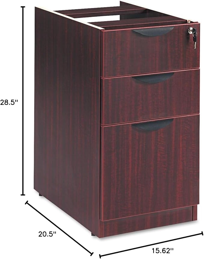 Alera VA532822MY Valencia Box/Box/File Full Pedestal 15 5/8w X 20 1/2d X 28 1/2h Mahogany