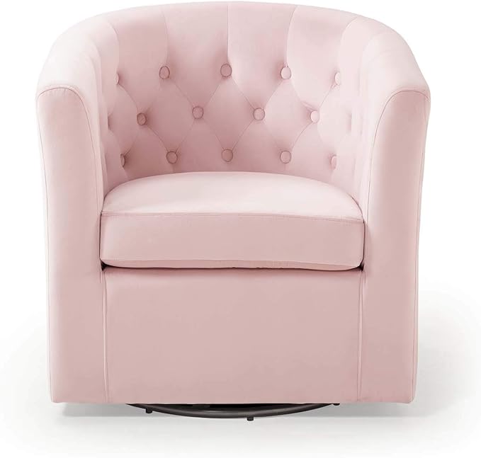 Modway EEI-4138-PNK Prospect Tufted Performance Velvet Swivel Armchair Pink