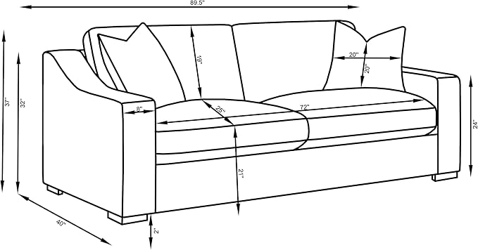 Coaster Home Furnishings - Ashlyn - Wood Frame Upholstered Sofa with Curved Track Arms Reversible Cushions and Pocket Coil Construction - Living Room - Sand - 552091