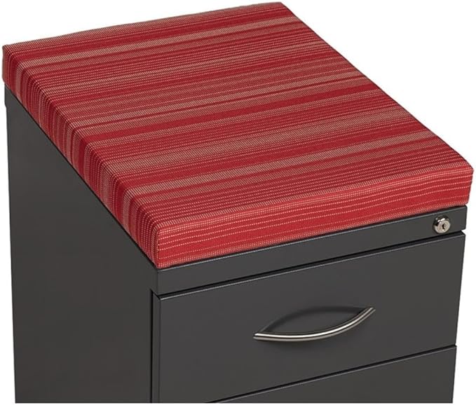 Hirsh 20 D Mobile Pedestal File 2-Drawer Box/File with Arch Pull in Charcoal