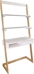 American Trails Freestanding Ladder Desk With Drawer Natural Maple/White