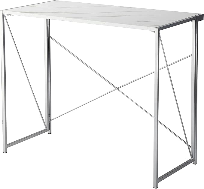 Urban Lifestyle Foldable Computer Desk Marble/Silver