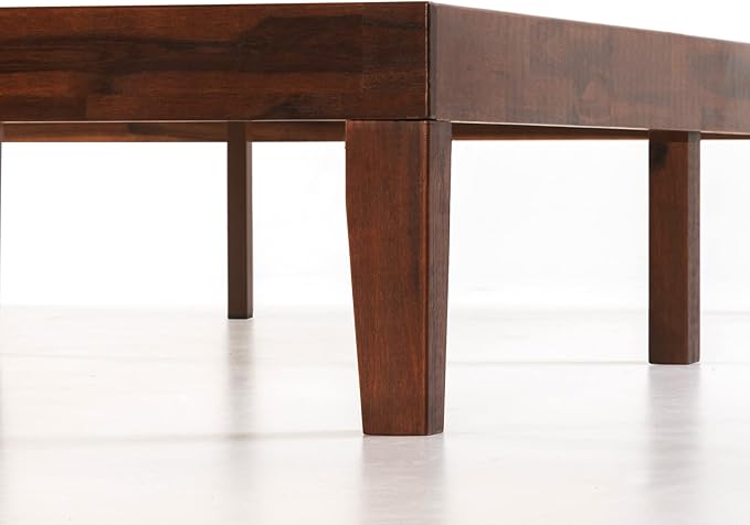 Mellow Naturalista Classic 12 Inch Solid Wood Platform Bed with Wooden Slats Twin XL Espresso