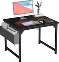 Furmax Computer Desk 32 Inch Small Office Desk with Storage Bag &amp Headphone Hook Workstation for Home Office Modern Writing Study Table (Black)