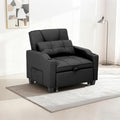 Convertible Sleeper Chair Pull Out Bed Single Sofa Recliner with Vibration Massage Lumbar Pillow USB/Type-c Ports Cup Holders &amp Side Pocket