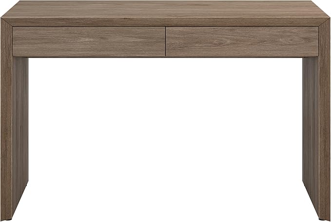 Henn&ampHart 48 Modern Rectangular Wooden Home Office Desk Computer Desk Writing Table with 2 Storage Drawers for Home Office Weathered Gray