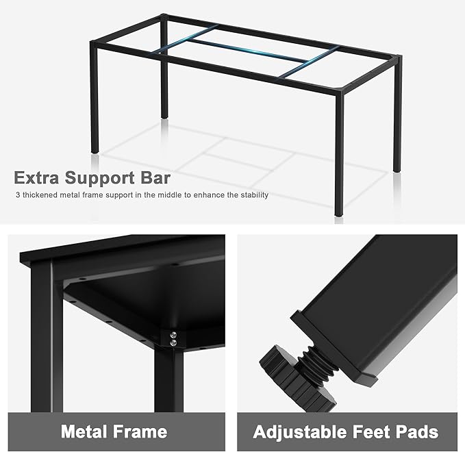 Need Large Computer Desk 70.8 x 23.6 inches Conference Table Large Office Desk Writing Table Workstation for Home OfficeBlack 10FJGSAC3-180BK-60-ND