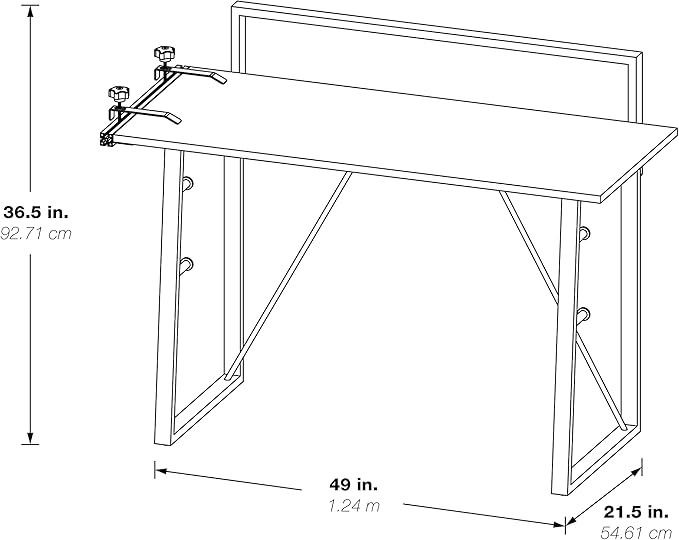 OSP Home Furnishings Tinker Desk with Storage Light Grey