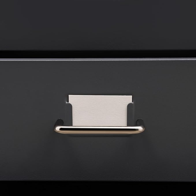 Mobile 5 Drawer Locking Pedestal File Cabinet Deep Light Duty Metal Letter Filing Cabinet Metal File Storage Cabinet 4 Small Drawers 1 Large Drawer 11.02lbs Each Tier Load Capacity