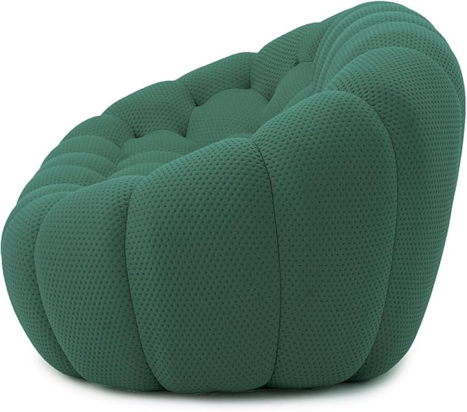 WJShome Modern Bubble Sofa Couch 48.43 Curved Sofas for Living Room Boneless Large Bean Bag ChairDeep Seat Single Couch Floor Sofas Chair Lounge for HomeGreen
