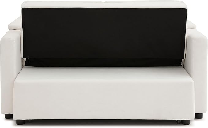 55 Convertible Loveseat Pull Out Sofa Bed for Living Room 3 in 1 Multi-Functional Sleeper Sofa Chaise Lounge Daybed Sofacama w/Adjustable BackrestUSB PortsSide Pockets