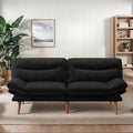 66″Futon Sofa Bed3-in-1 Futon Couch w/Adjustable Backrest &amp Armrests Convertible Sleeper Sofa Bed Small Folding Sleeper Recliner w/Removable Cushion for Apartment Living RoomOffice (66inBlac