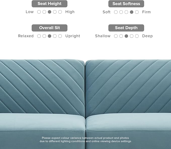 mopio 76.4 Futon Sofa Bed Couch Loveseat Sleeper Sofa Mid Century Modern Futon Couch Sofa Cama Couches for Living Room (Sky Blue Premium Velvet)