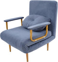 LOYALHEARTDY Sofa Bed Chair ReclinerFoldable Convertible Sleeper Sofa Chair Bed with Pillow5 Gears Adjustable Backrest Convertible Sofa Bed for Living Room Office Bedroom(Grey)