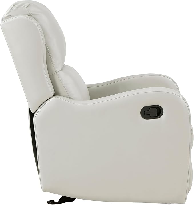 Faux Leather Upholstery Glider Reclining Chair 1pc Living Room Furniture Comfort Seating Gentle Motion