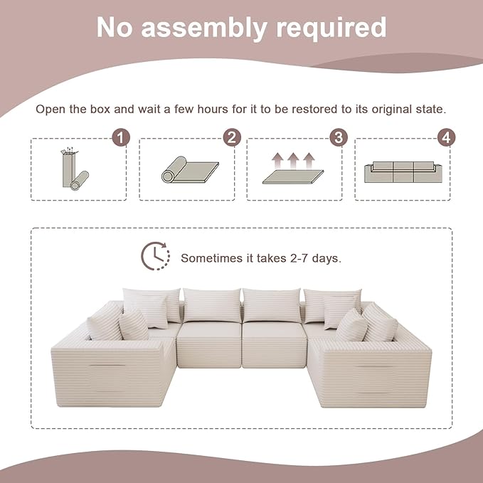 Modular Cloud Sectional Sofa Fluffy Comfy Boneless Couch with Deep Seatversized Convertible Sectional Sofa Couch for Living Room Bedroom Office Apartment (White 3 Seater)