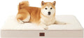 EHEYCIGA Orthopedic Dog Beds for Large Dogs with Removable Washable Cover Camel 36x27