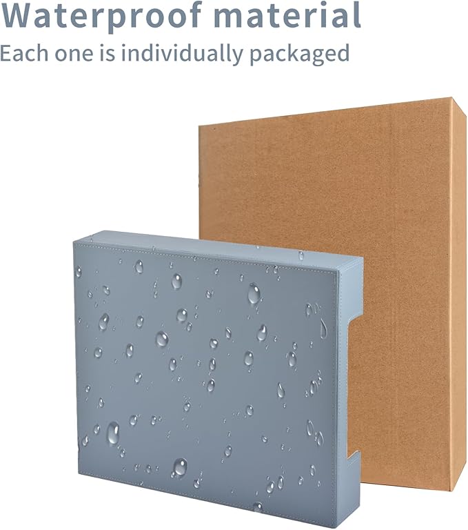Leather Letter Tray Office Supplies Desk Organizer for Mail Paper Files Magazines Jewelry CosmeticsLuxury Letter Holder&ampMultipurpos Stackable Storage Box Office DesktopGrey