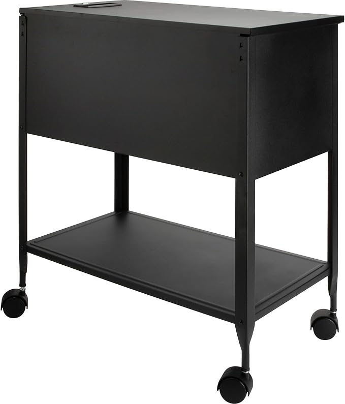 Lorell Standard Lock Mobile File Black 28.35 x 16.54 x 6.50