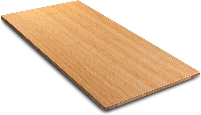 VWINDESK 48 x 27.5 x 1 Inch 100% Solid Bamboo Desk Table Top Onlyfor Standing Desk Home Office Desk(Right Angle)